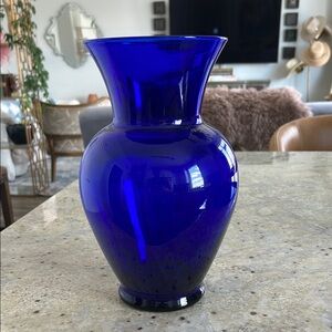 Elegant Blue Glass Vase